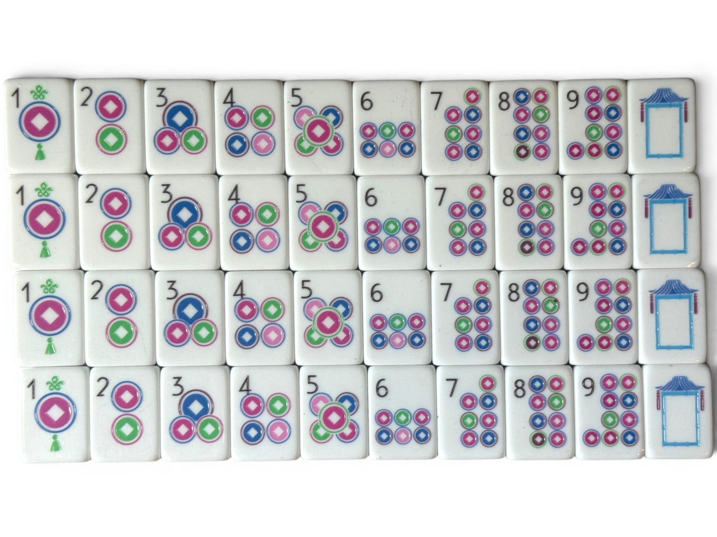 American Mahjong Tile Set 160 Tiles Imperial Plum Chinoiserie Bag Gift Box Dice6