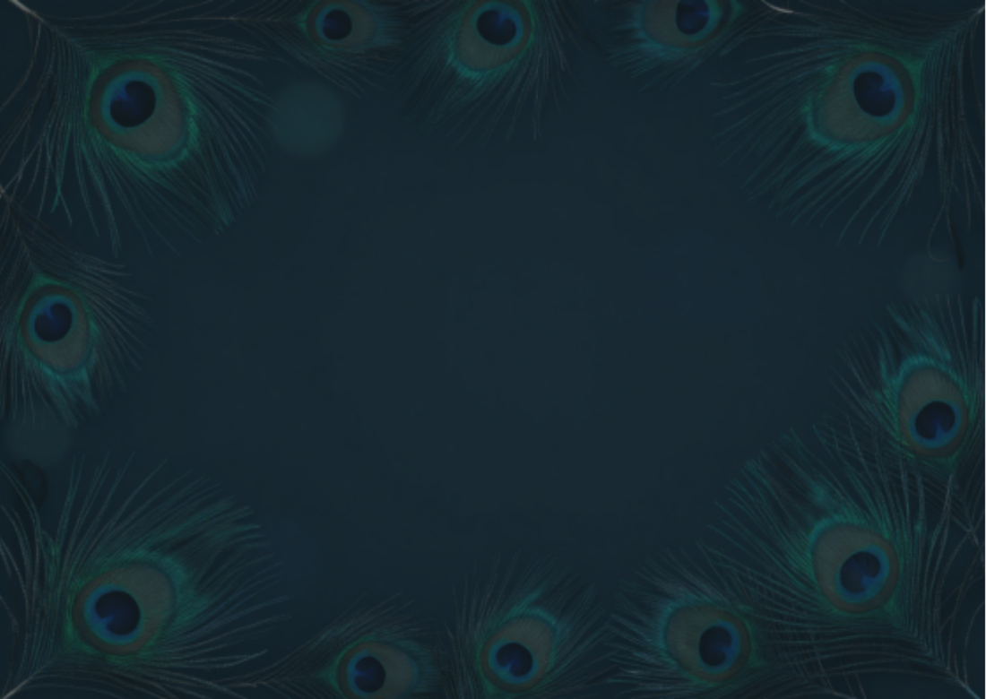 Peacock feather detail, Luxury Mahjong journal