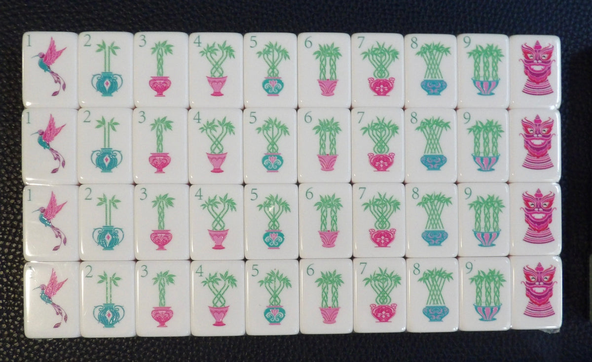 Beautiful Emerald American Mahjong Tile Set