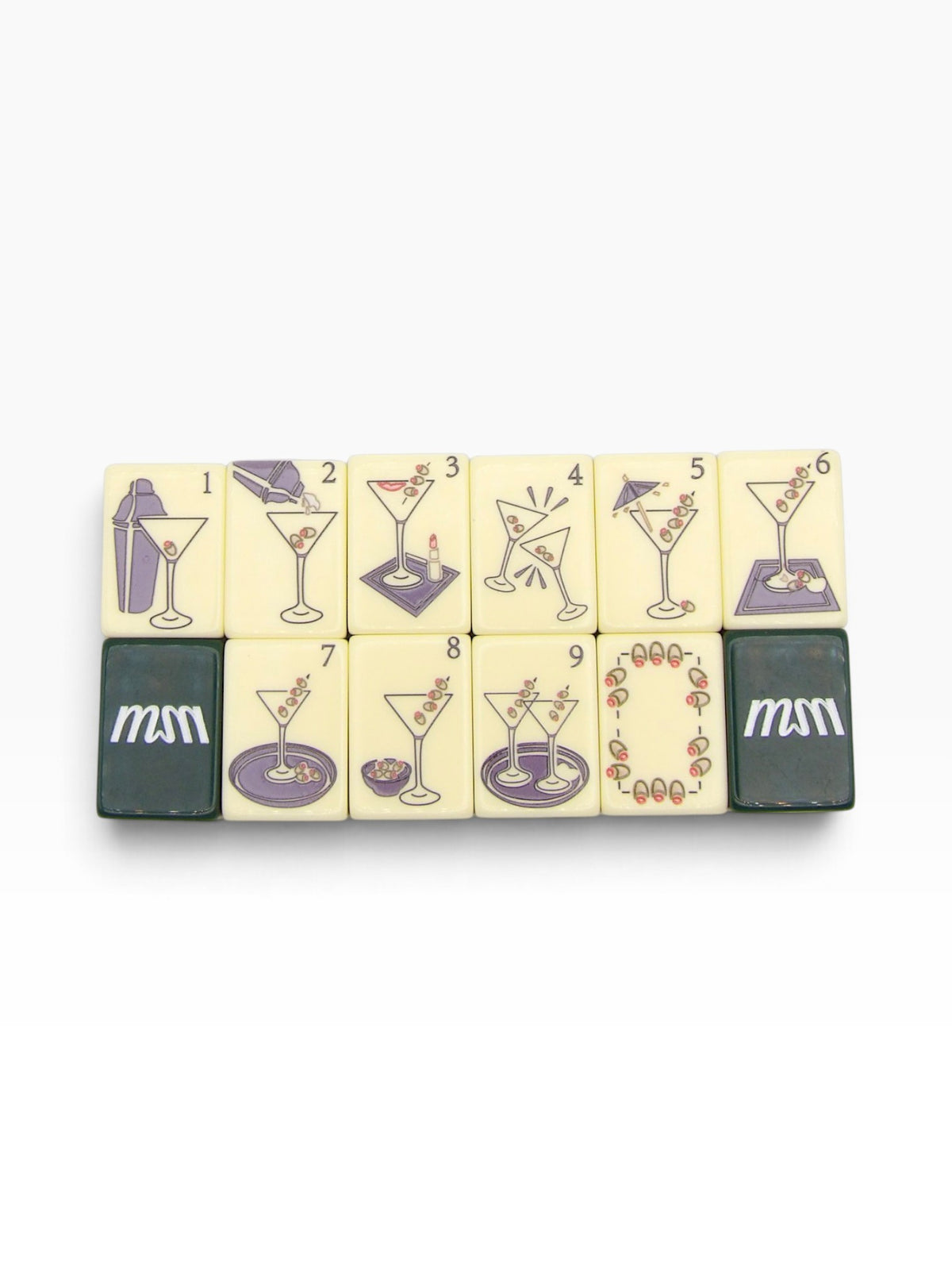 Empire Nights mahjong crak suit featuring New York brownstone stoops