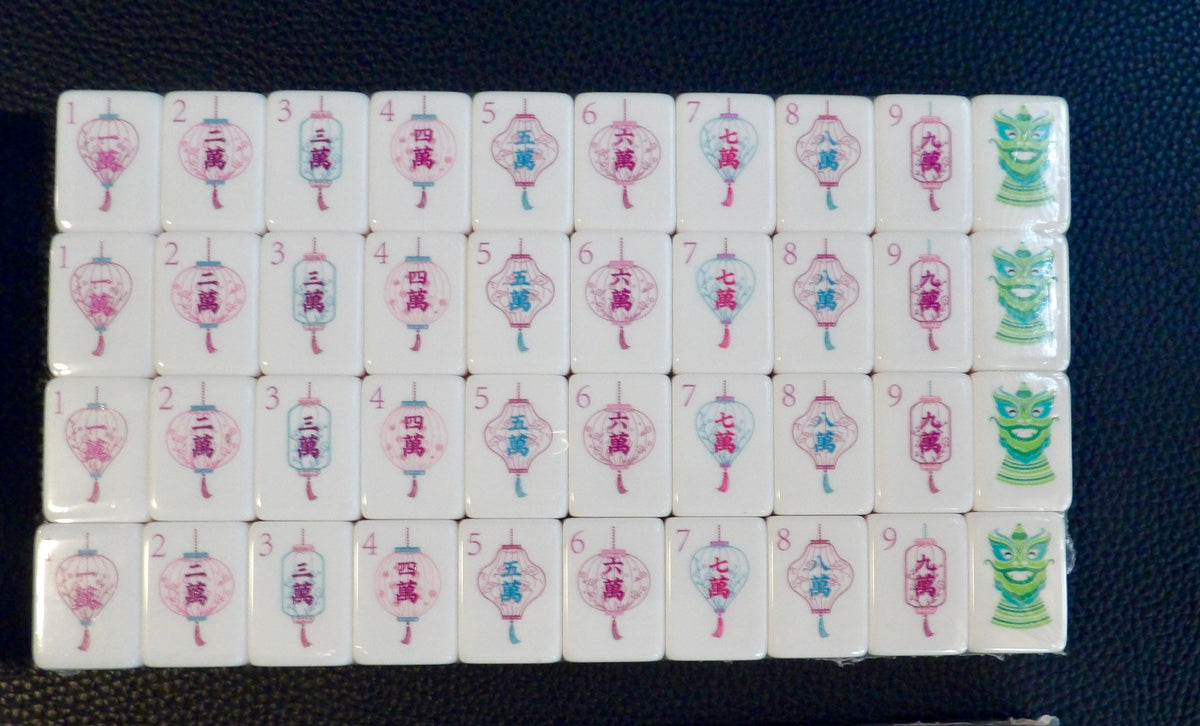 Beautiful Emerald American Mahjong Tile Set