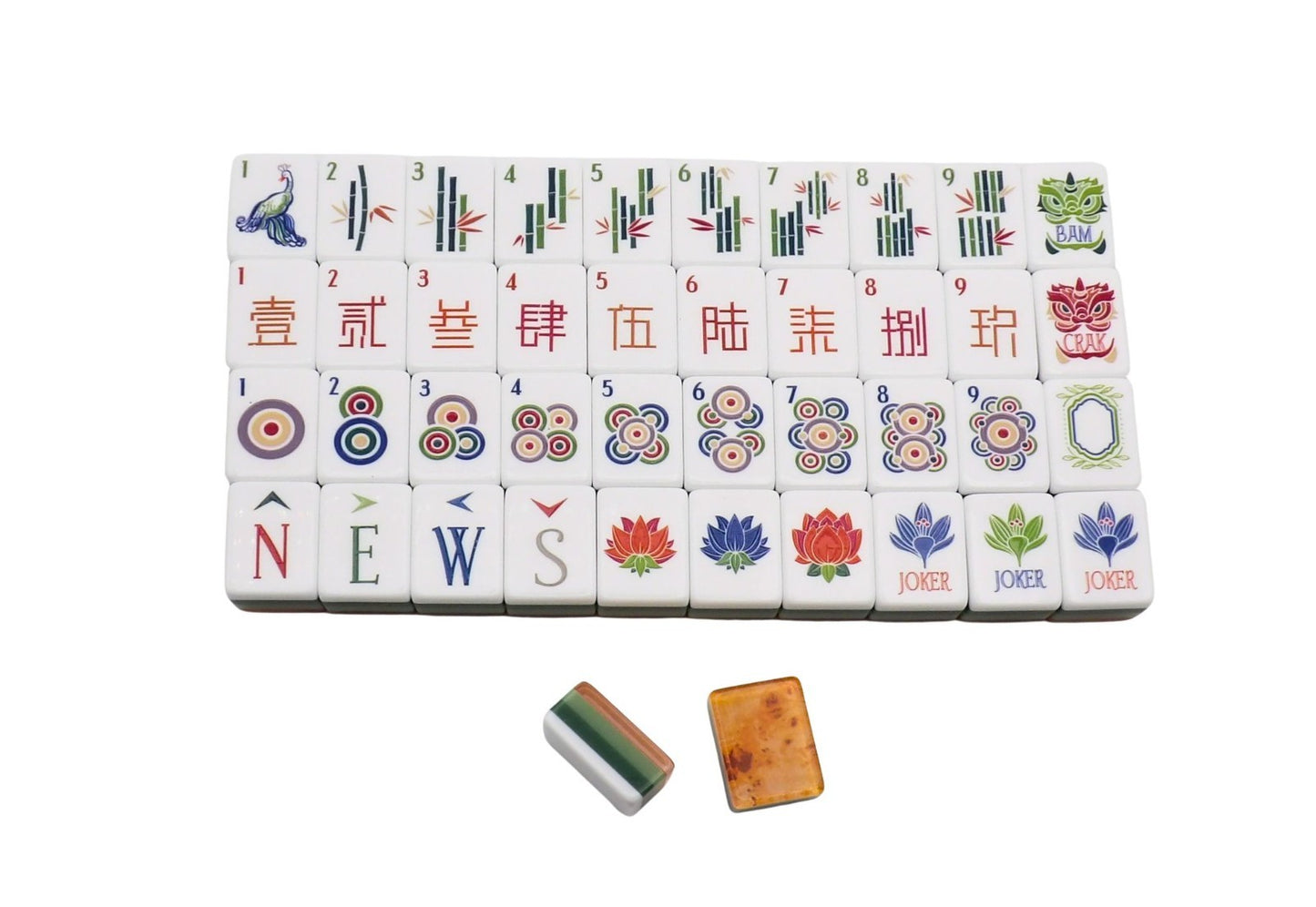 New Luxury Mahjong 160 Tile Acrylic Set Faux Burl Wood Backs Case Dice Bag0