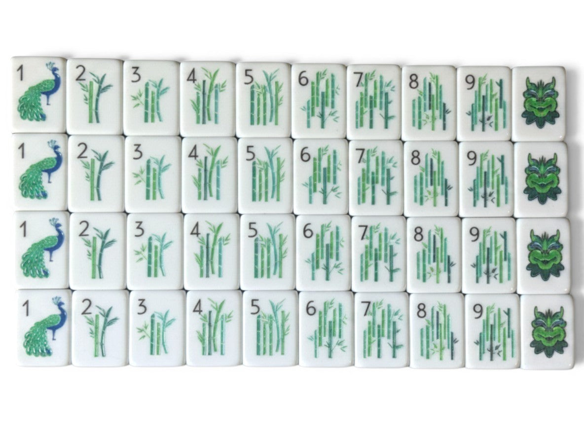 American Mahjong Tile Set 160 Tiles Imperial Plum Chinoiserie Bag Gift Box Dice1