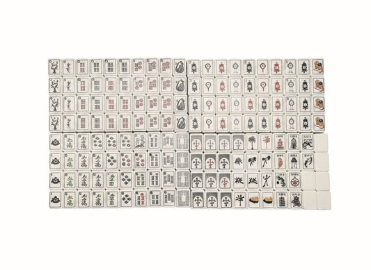 American Mahjong Set 160 Tiles Peach Palm Acrylic NMJL Bag Box Agate Dice0