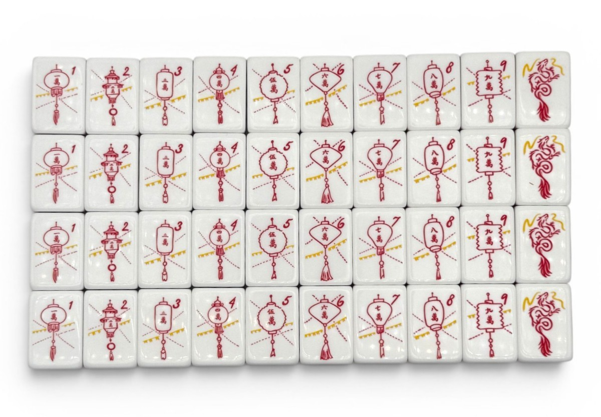 The Jade Garden mahjong bam suit tiles in jade green