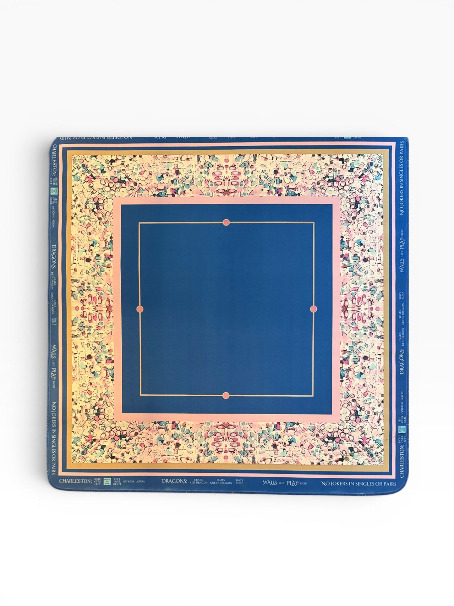 The Confetti Court Mahjong Mat — Neoprene with Printed Play Guide
