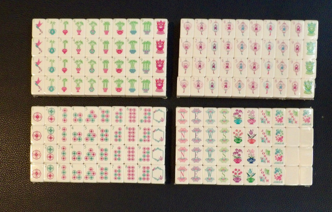 Beautiful Emerald American Mahjong Tile Set