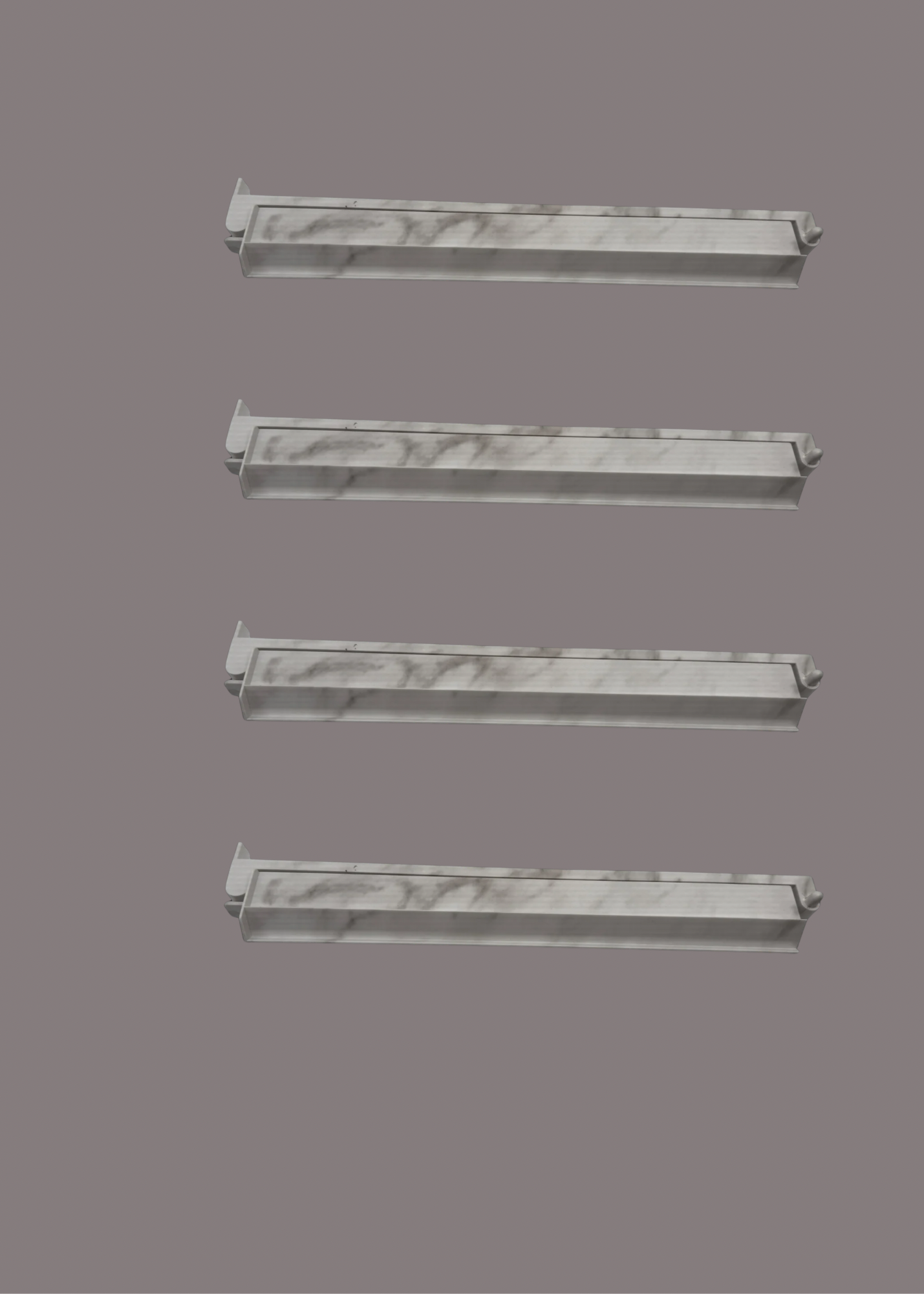18.5” White Marble Acrylic Mahjong Rack & Pusher Set of 4