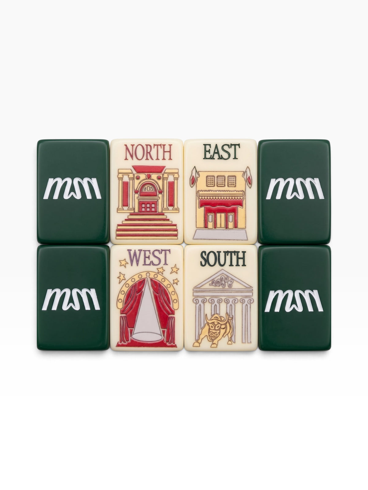 Empire Nights mahjong joker tiles featuring the Brooklyn Bridge and Fifth Avenue