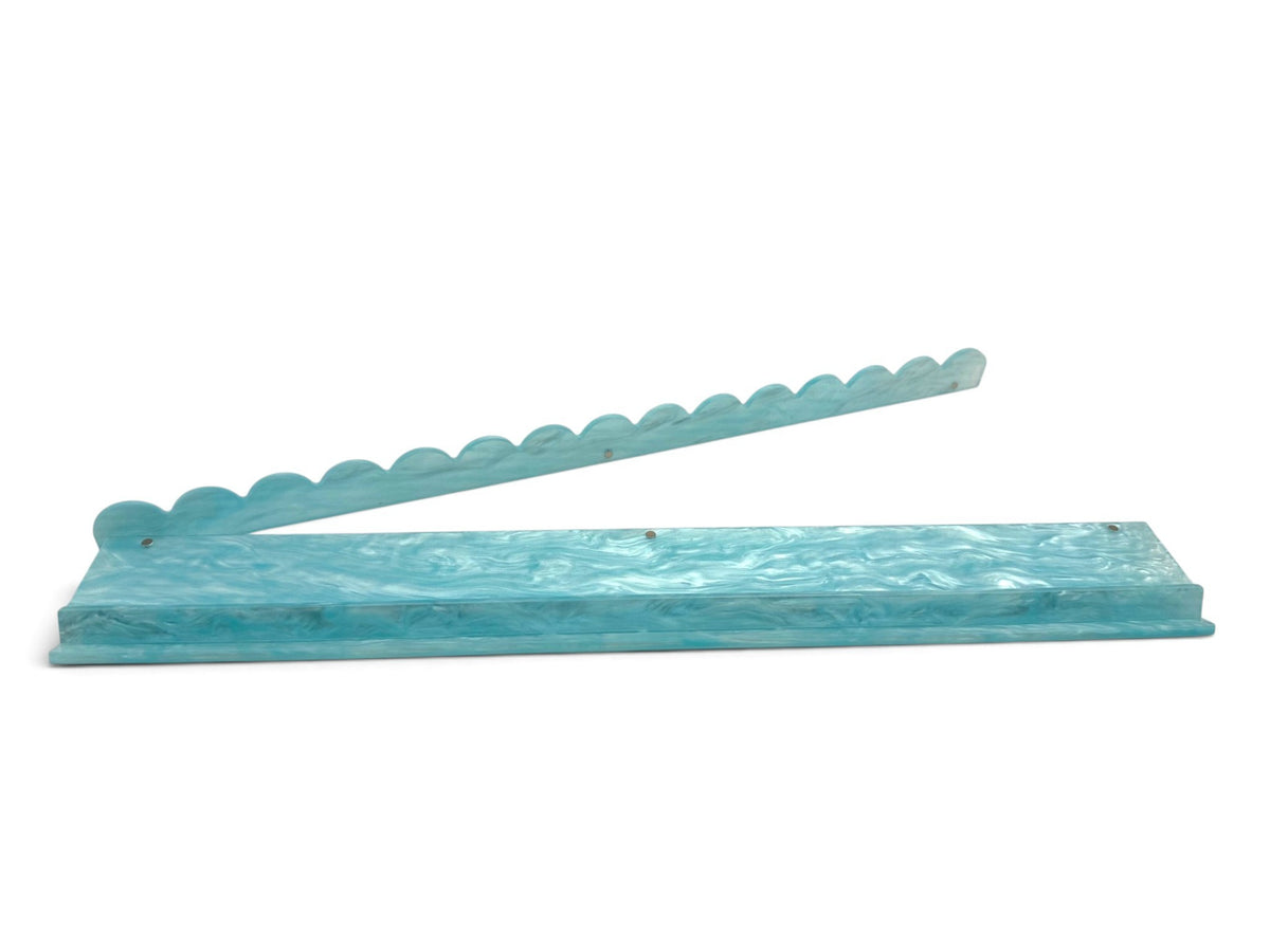 Aqua pearl mahjong racks stacked for storage using top magnets