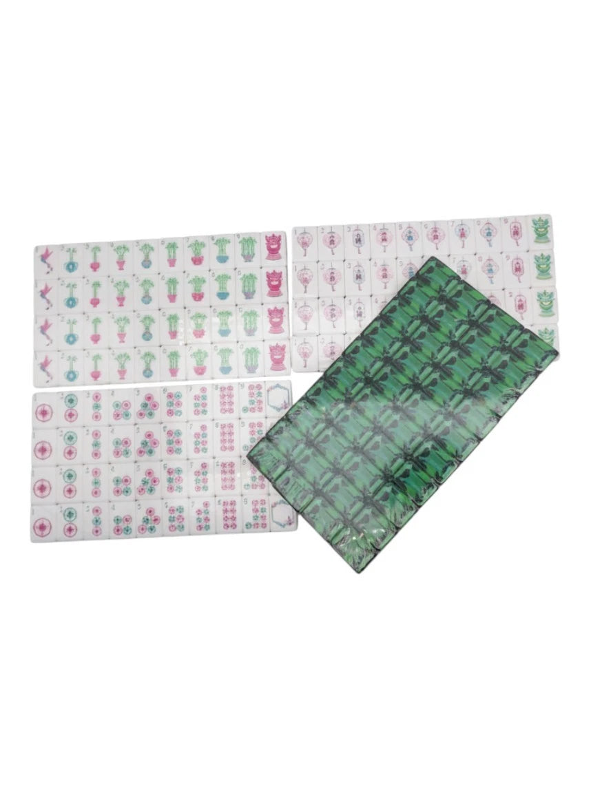Beautiful Emerald American Mahjong Tile Set