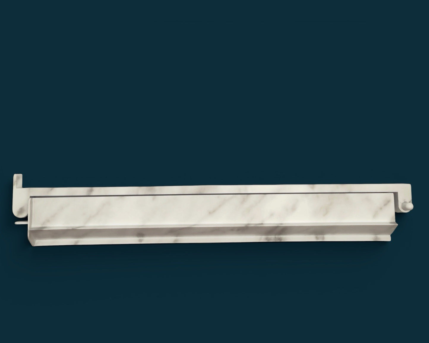 Luxury Mahjong white Carrara marble acrylic mahjong rack, close-up of veining