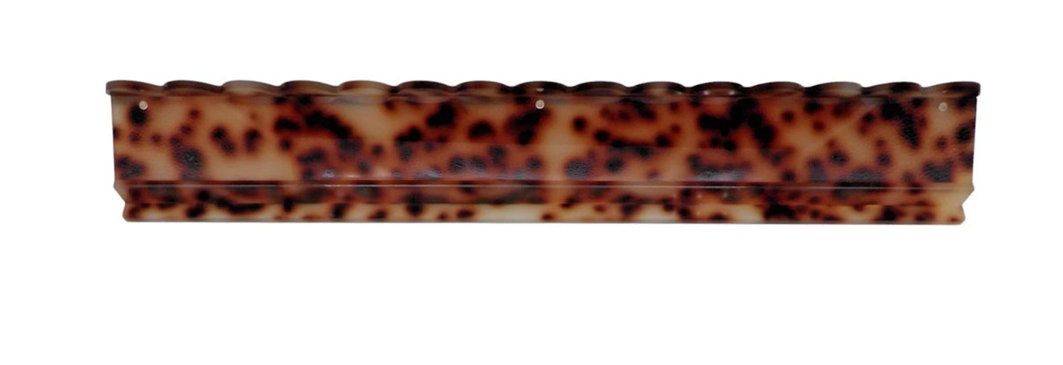 Blond tortoiseshell mahjong rack with detachable magnetic pusher attached